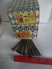  SIZE 14 CSK SILICON BRONZE WOOD SCREWS - NETTLEFOLDS - TOP QUALITY MARINE GRADE