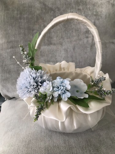Satin flower girl baskets