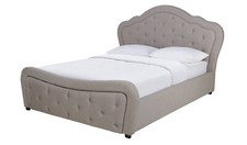 Venice Double End Drawer Fabric Bed Frame Grey Modern and Functional Bed Frame