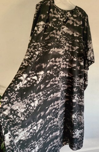 Black grey batik tie - batik, dyed