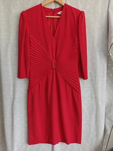 Parigi red pleated front - parigi, long