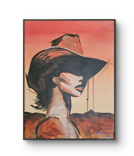 Imagine art western cowgirl - imagine,