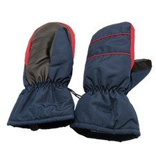 Crivit Snow Board and Ski Mittens Adult Size 8 Blue Red Fleece Lined Warm Gloves
