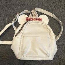 Primark Disney Minnie Mouse White Shoulder Mini Backpack Travel Bag festival