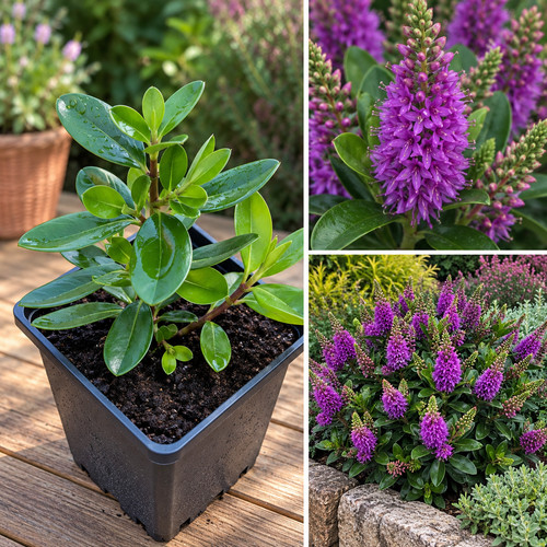 Hebe evergreen shrub - evergreen, shrub,