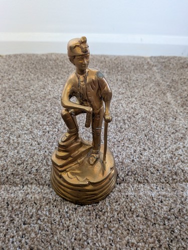 Vintage brass coal miner - coal,