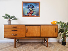 Avalon Vintage Mid Century Medium Teak Danish Design Sideboard Credenza BL689