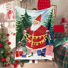 Christmas Blanket 61: Personalised Sherpa Fleece Throw – Gift Couch Bed Decor