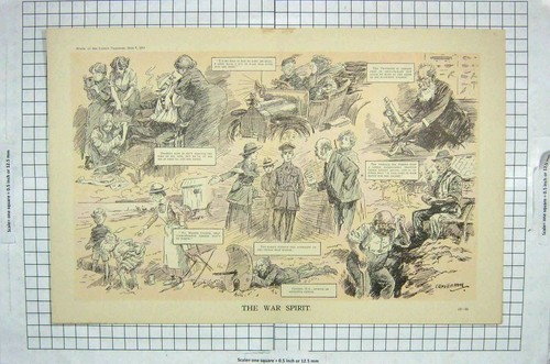 Original old antique print - original,