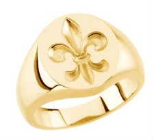 10K Yellow Gold Over Fleur De