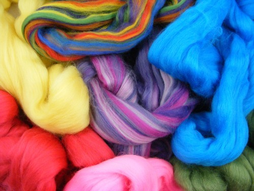 Merino roving wool offcuts - merino,