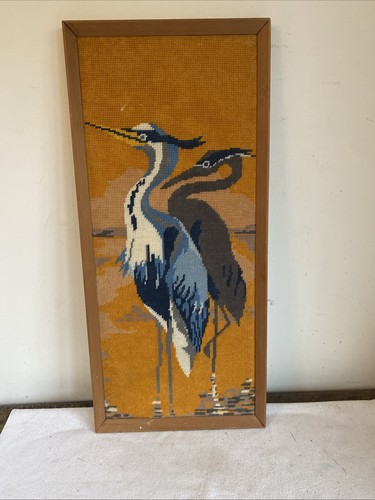 Vintage framed tapestry - vintage,
