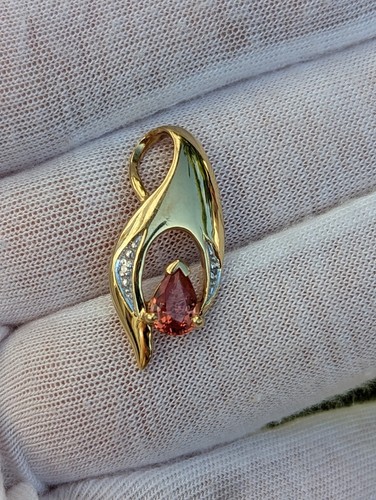 18ct gold ceylon padparadscha - gold,