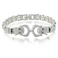 Mens Crystal Bracelet,Panther