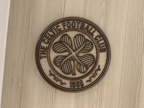 Celtic wooden badge sign - badge,