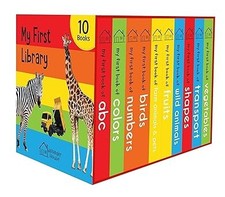 My First Library Boxset  10 Early Learning Board Books for Toddlers Kids Age 1-3