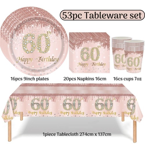 Rose gold 60th - , birthday