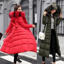 Womens Ladies Long Winter Coat