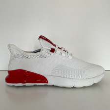 Crosshatch Mens Lightweight Trainers Size UK 8 White and Red