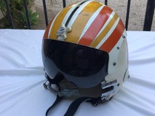 RARE Vintage AVIATION Fighter Pilot FLIGHT HELMET VISOR Vietnam Era US Navy USMC