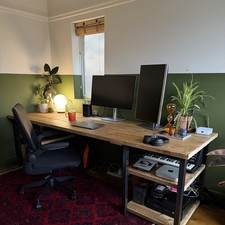 Large Rustic Industrial Desk
