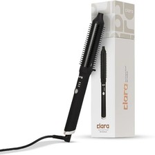 Clara Anti-Frizz Ionic Slim Hot Brush with Triple Heat Settings 3-in-1 Black