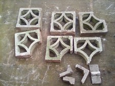 Screen Breeze Moulding Wall Blocks Decorative Diamond 1970s * x 6 Spares Repairs