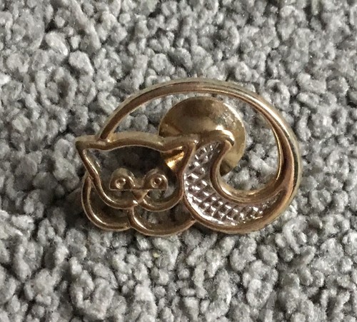 Vintage avon gold effect cat - effect,