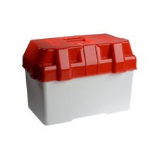 Leisure Battery Box 100 Amp Red + Straps Caravan/Camper/Boat/Motorhome 32x17x19