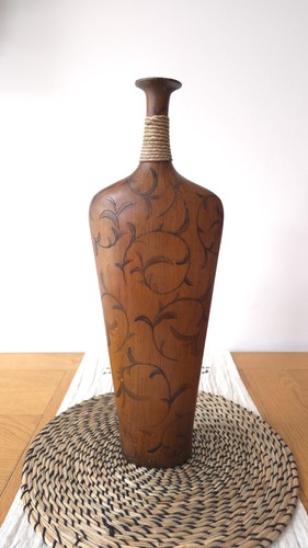 Hand carved wooden decorative - hand-carved,