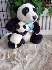 vintage WWF 2000 The Anna Club Plush Panda & Baby millennium limited edition 