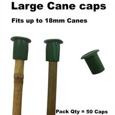 Large Garden Cane Caps Rubber