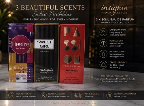 Ladies perfume gift set 3x30ml - gift,
