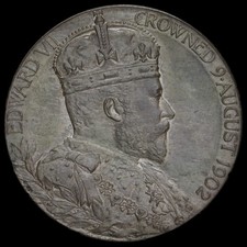 1902 Edward VII Coronation Official Silver Medal