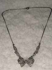 Vintage silver tone marcasite - tone,