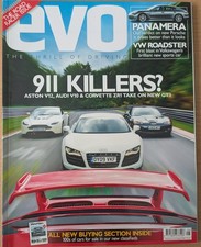 EVO MAGAZINE ISSUE 133 FREE POSTAGE ASTON V12 VANTAGE, AUDI R8 V10, CORVETTE ZR1