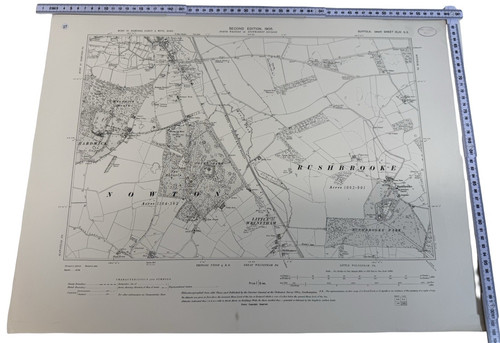 Antique map suffolk sheet - map,