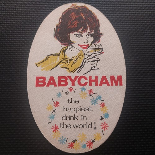 Babycham beer mat showerings - beer,