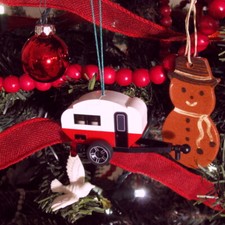 DadventureDan's **TINY TEARDROP TRAILER** Christmas Ornament LEGO RV Camper Gift