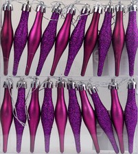 Christmas Tree Tear Drop Droplet Baubles Decorations (Set of 20)