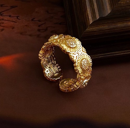 18ct gold plated floral - gold-plated,