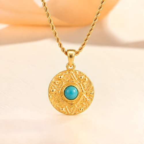 14ct gold plated turquoise - 14ct,