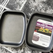 NON STICK ROASTING ROASTER DISH PAN 26x20.5x3cm BAKE BAKING COOKING MEAT CHICKEN