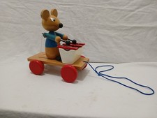 Vintage Wooden Mouse Toy