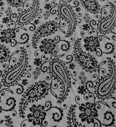 Grey black paisley viscose - paisley,