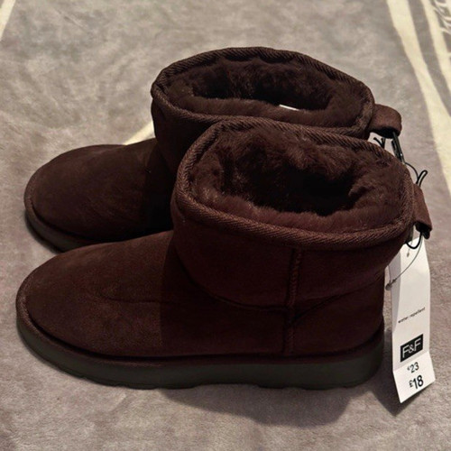 Brown lined ankle bootie - brown,