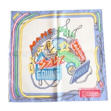 Hermes Silk Square Scarf Carre 45 Gavroche Chevalloscope Neon Box 42cm 16''