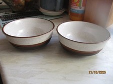 Denby Potters Wheel Brown Cereal/Soup bowls x 2