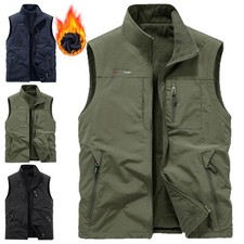 Men Warm Fleece Vest Body Warmer Sleeveless Jacket Soft Shell Reversible Outdoor