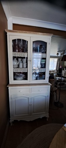 Vintage cream painted glazed - vintage,